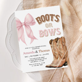 Boots or Bows Western Gender Reveal Einladung