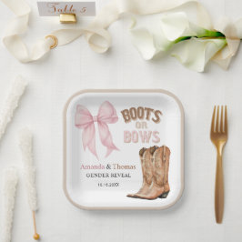 Boots or Bows Western Gender Reveal Pappteller