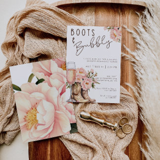 Boots und Brautdusche Einladung