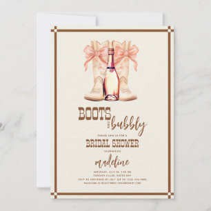 Boots und Bubbly Western Bridal Dusche Einladung