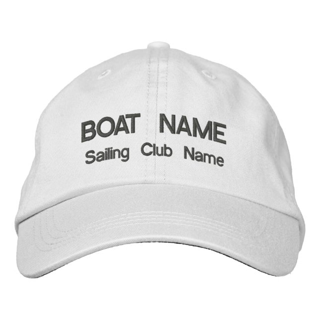 Boots- und Segelclub-Hut Bestickte Kappe (Vorderseite)