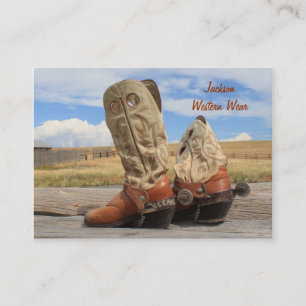 Boots- und Spurs-Western-Visitenkarte Visitenkarte