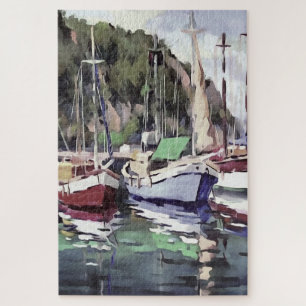Bootsanlegestelle in Turunc Gulet Sailboat Akrylli