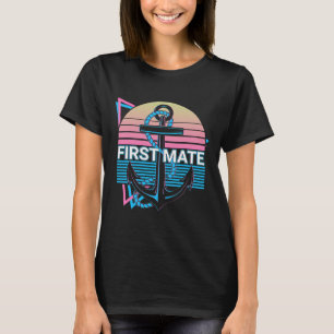 Bootsfahren Retro Erster Maat T-Shirt