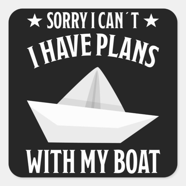 Bootsfahrt Funny Captain Design Skipper Geschenk Quadratischer Aufkleber (Vorderseite)
