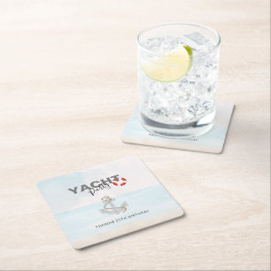 Bootsfahrt Geburtstagsparty Rechteckiger Pappuntersetzer