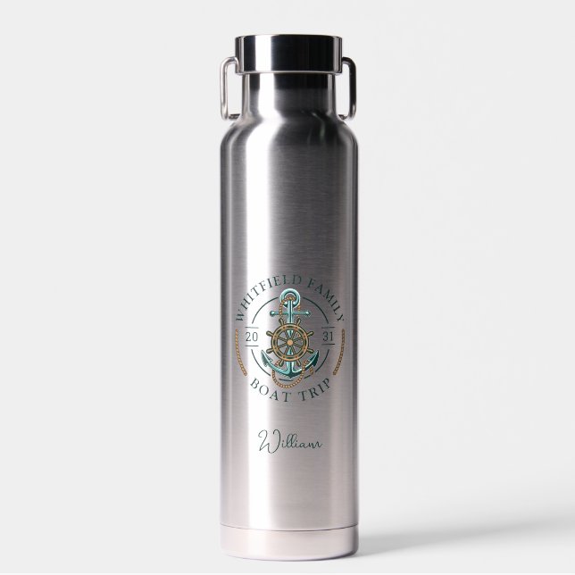 Bootsfahrt nach Nautic Family Trinkflasche (Vorne)