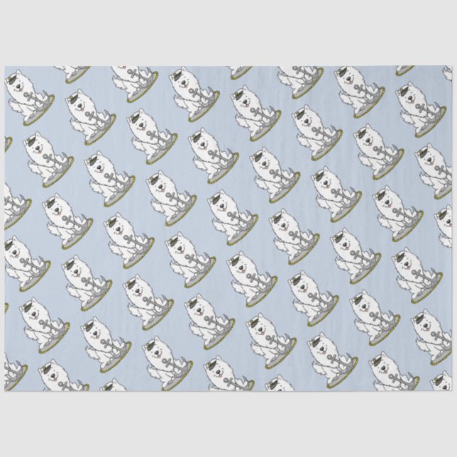 Bootsfahrt Nautical American Eskimo Dog Niedlich Seidenpapier (Vorderseite)
