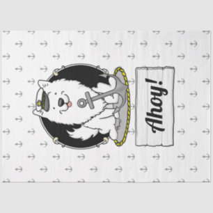 Bootsfahrt Nautical American Eskimo Dog Niedlich Seidenpapier