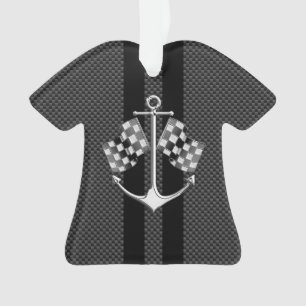 Bootsfahrt nautikal im Black Carbon Fibre Style Ornament