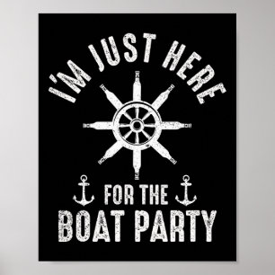 Bootsfahrt Party Bootfahren Kapitän Bootseigner Se Poster