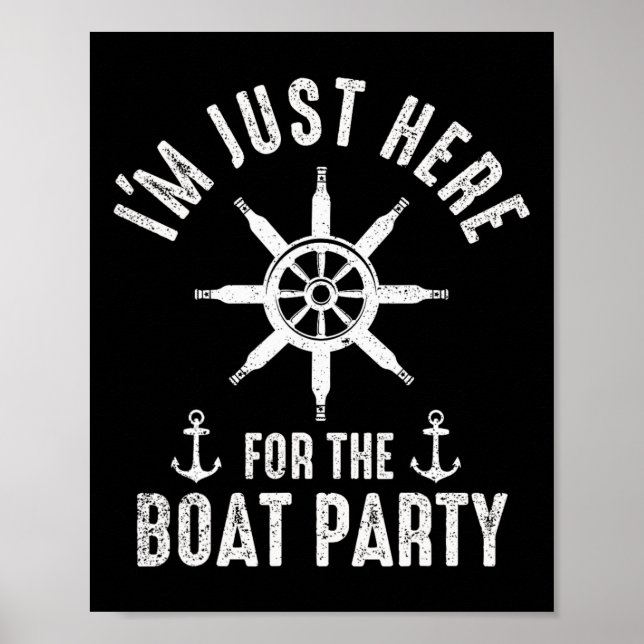 Bootsfahrt Party Bootfahren Kapitän Bootseigner Se Poster (Vorne)