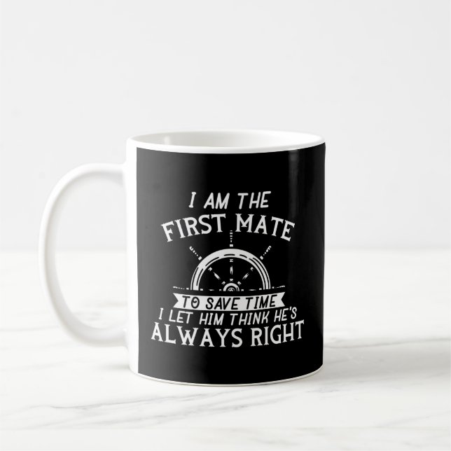 Bootsführer Kapitän Sailor First Mate Shipmaster Kaffeetasse (Links)