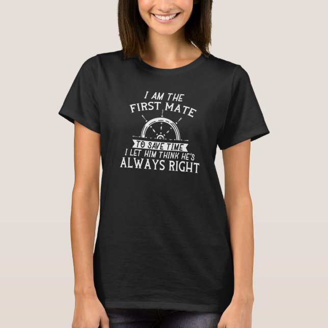 Bootsführer Kapitän Sailor First Mate Shipmaster T-Shirt (Vorderseite)