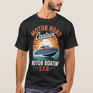 Bootsführer Motorbootfahren T-Shirt