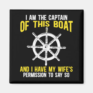 Bootsführer Sailing Skipper Boat Spaß Magnet