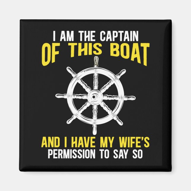 Bootsführer Sailing Skipper Boat Spaß Magnet (Vorne)