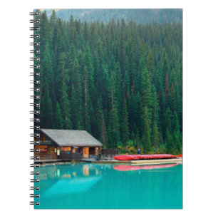 Bootshaus am Lake Louise im Banff National Park, Notizblock