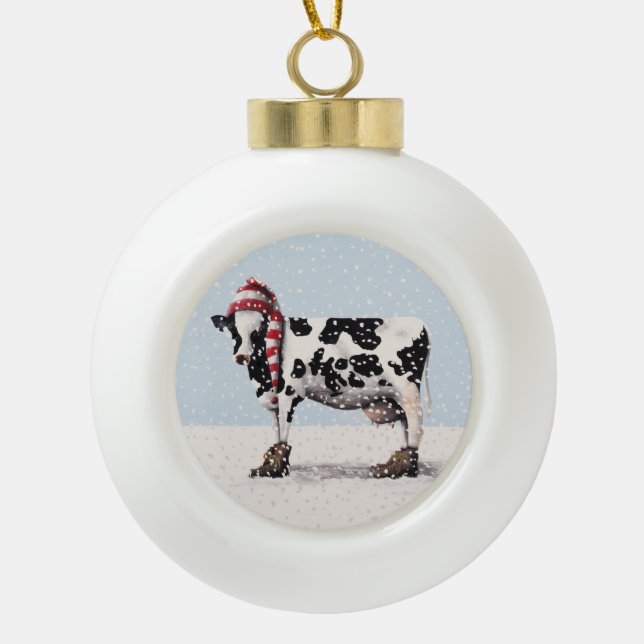 Bootsie The Cow Christmas Ornament (Vorderseite)