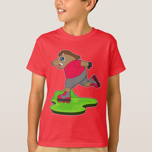 Bootsinline Skaten Inline Skate Sports T-Shirt (Vorderseite)