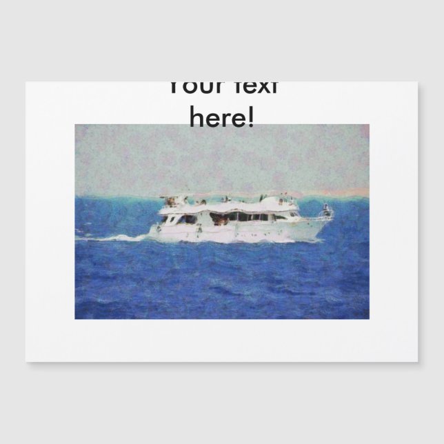 Bootsmalerei Magnetkarte (Vorderseite)