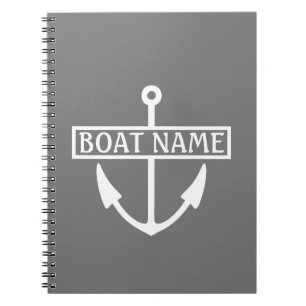 Bootsname Anchor Cruise Scrapbook Notizblock