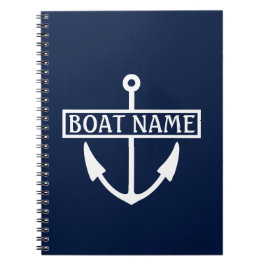 Bootsname Anchor Cruise Scrapbook Notizblock