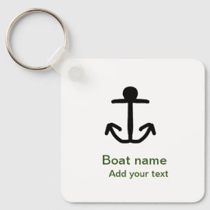 Bootsname benutzerdefinierter Ankersegelsommer Tex Schlüsselanhänger