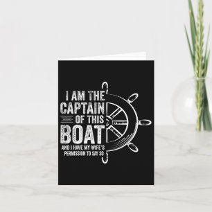 Bootspenden Ich bin der Kapitän dieses Bootes Sail Karte