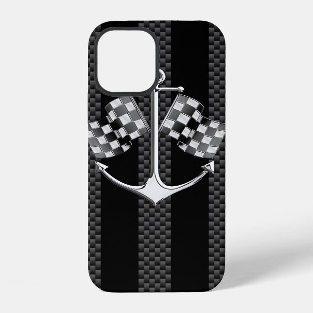 Bootsrennen nautische moderne Stile iPhone 12 Hülle (Rückseite)