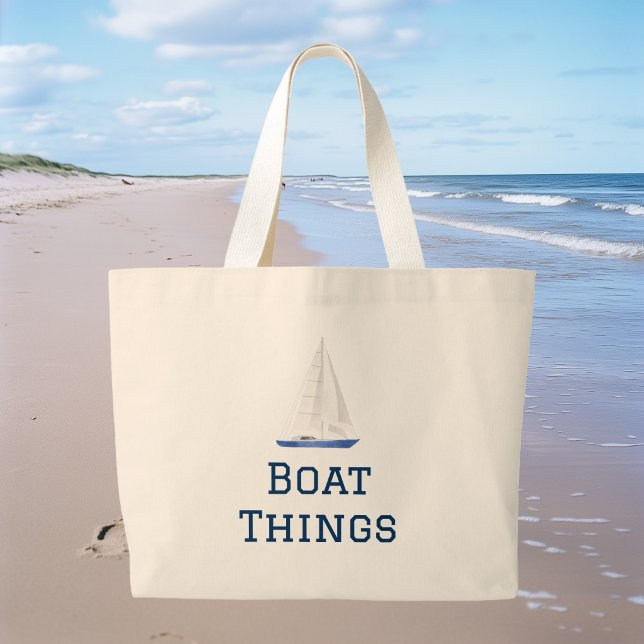 Bootssachen Bootsname  Jumbo Stoffbeutel (Boat Things Tote Bag)
