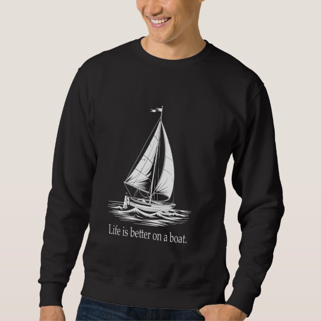 Bootsschiff Kapitän Anchor Boat Sailing Sweatshirt (Vorderseite)