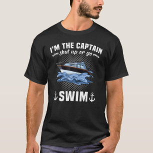 Bootssportboot Captain's Hat Segelboot Motor T-Shirt