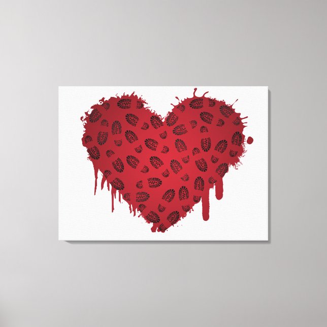 Bootstauchherz Leinwanddruck (Vorderseite)