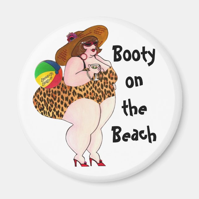 Booty on the Beach Magnet (Devant)