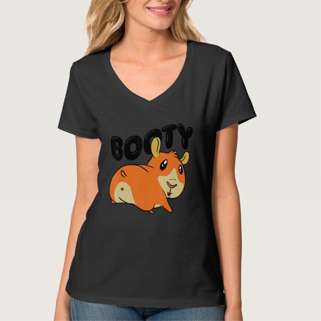 Booty Pig Graphic Guinea Pig Owner Pet Cavy Animal T-Shirt (Vorderseite)