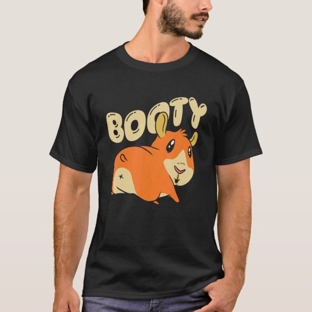 Booty Pig Graphic Guinea Pig Owner Pet Cavy Animal T-Shirt (Vorderseite)