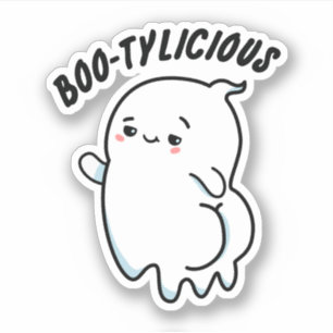 Bootylicious Funny Ghost Pun Aufkleber