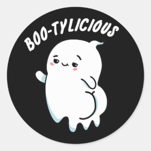 Bootylicious Funny Ghost Pun Runder Aufkleber
