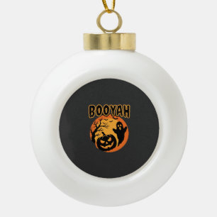Booyah Halloween-Geist-Kürbis-Design Keramik Kugel-Ornament