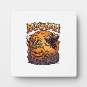 Booyah Halloween-Kürbis Sensenmann Orange Mond_1 Fotoplatte