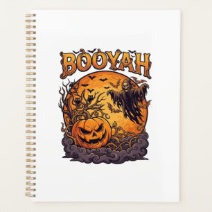 Booyah Halloween-Kürbis Sensenmann Orange Mond_1 Planer