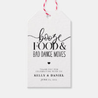 Booze Food and Bad Dance Moves Hochzeitseinladung