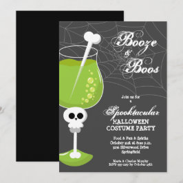Booze und Boos Halloween Cocktail Einladung