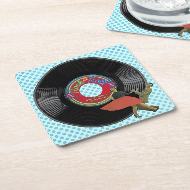 Bop 'Til you Drop Rechteckiger Pappuntersetzer (angewinkelt)