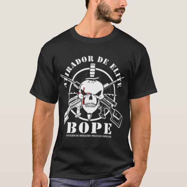 BOPE Sniper Team Atirador De Elite Militär in Bras T-Shirt (Vorderseite)
