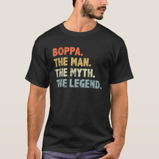 Boppa The Man Myth Legend Retrostil Vathers Day T-Shirt