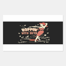 Boppin' mit Beth-Aufkleber