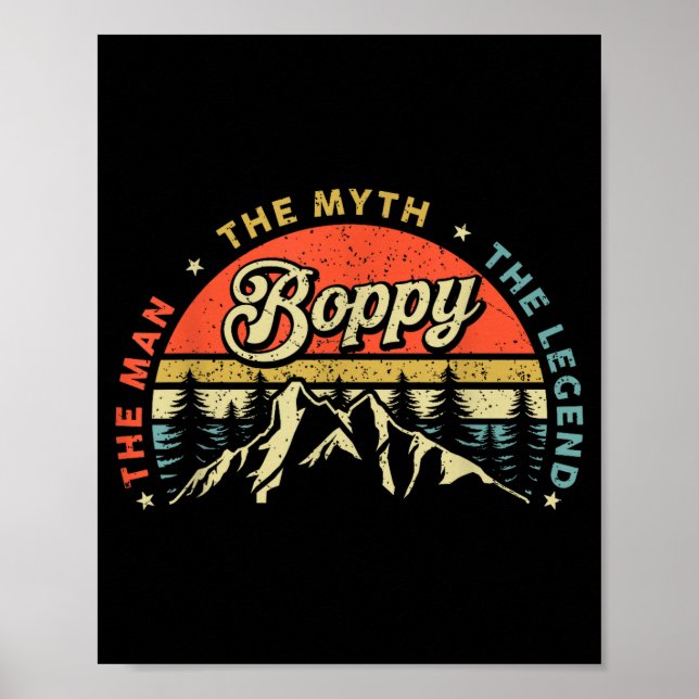 Boppy Man Myth Legend Funny Father's Day Grandpa M Poster (Vorne)