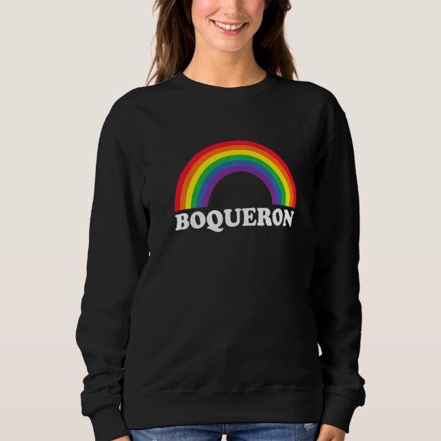 Boqueron Rainbow LGBTQ Gay Pride Lesbians Queer   Sweatshirt (Vorderseite)